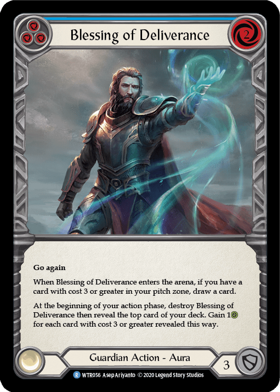 Flesh And Blood Flesh And Blood Single Blessing of Deliverance (Blue) [U-WTR056] Unlimited Rainbow Foil