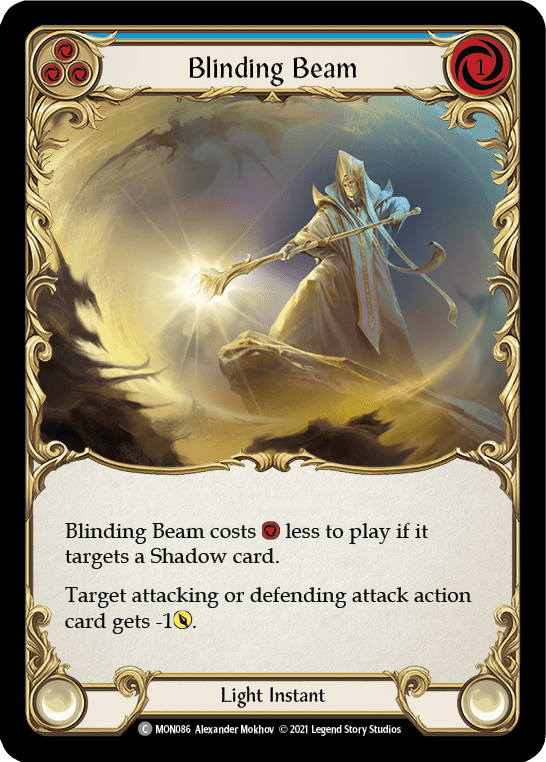 Flesh And Blood Flesh And Blood Single Blinding Beam (Blue) [MON086-RF] 1st Edition Rainbow Foil