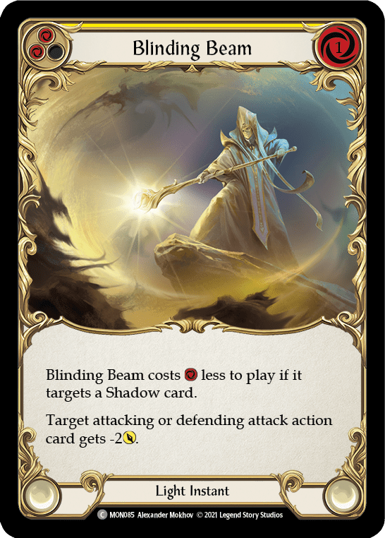 Flesh And Blood Flesh And Blood Single Blinding Beam (Yellow) [MON085-RF] 1st Edition Rainbow Foil
