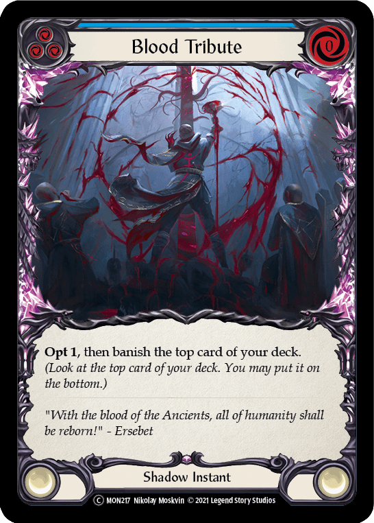 Flesh And Blood Flesh And Blood Single Blood Tribute (Blue) [U-MON217-RF] Unlimited Rainbow Foil