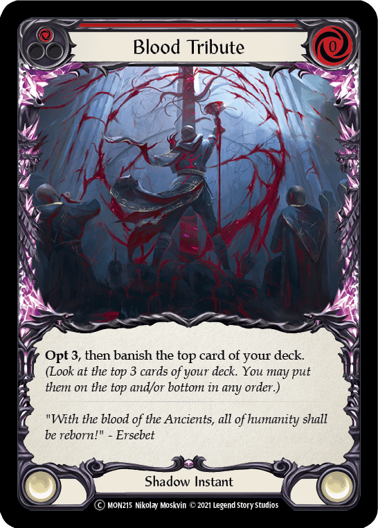 Flesh And Blood Flesh And Blood Single Blood Tribute (Red) [U-MON215-RF] Unlimited Rainbow Foil