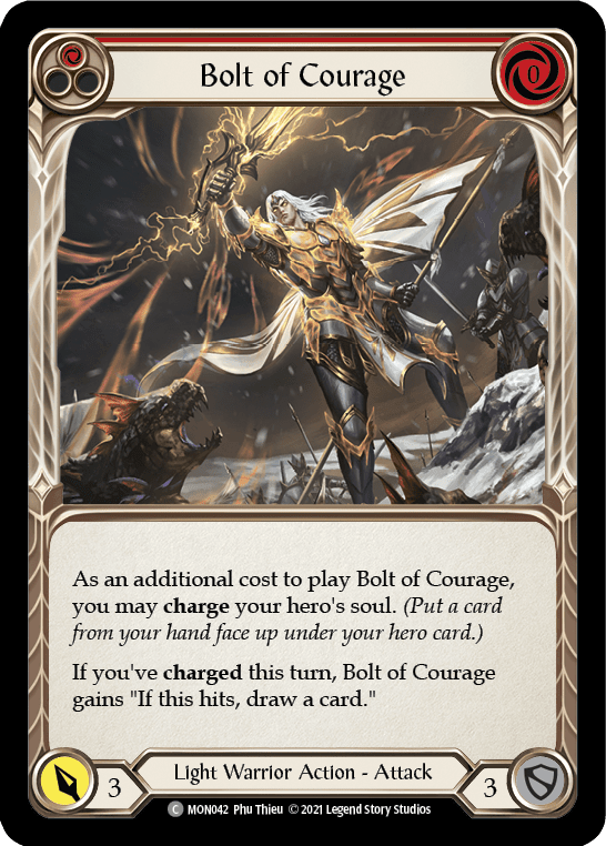 Flesh And Blood Flesh And Blood Single Bolt of Courage (Red) [MON042-RF] 1st Edition Rainbow Foil
