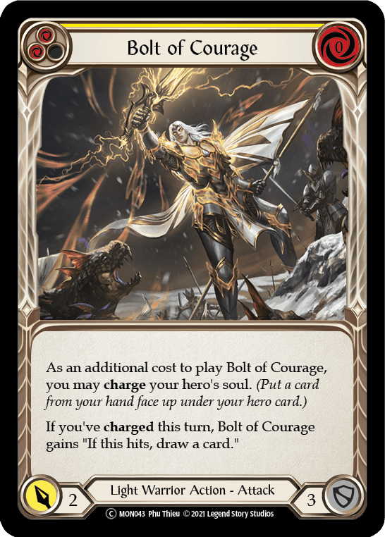 Flesh And Blood Flesh And Blood Single Bolt of Courage (Yellow) [U-MON043] Unlimited Normal