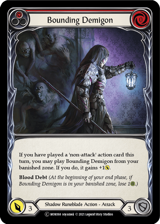 Flesh And Blood Flesh And Blood Single Bounding Demigon (Red) [U-MON168-RF] Unlimited Rainbow Foil