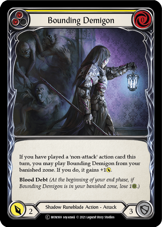 Flesh And Blood Flesh And Blood Single Bounding Demigon (Yellow) [U-MON169-RF] Unlimited Rainbow Foil