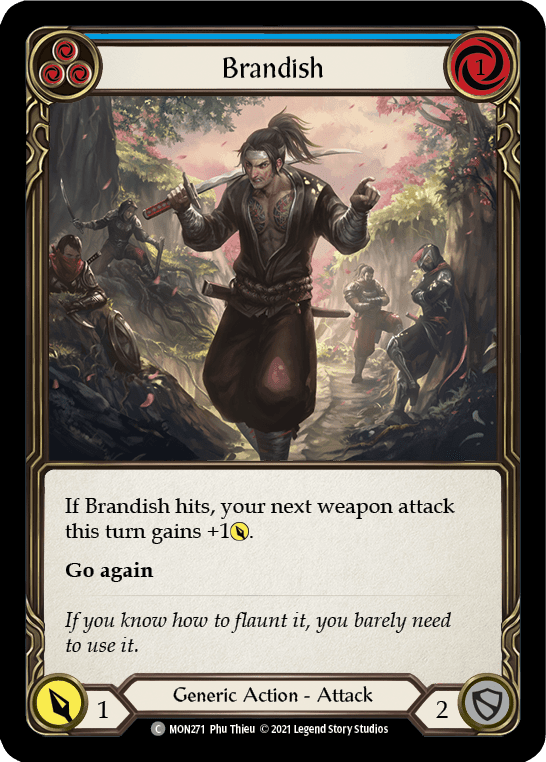 Flesh And Blood Flesh And Blood Single Brandish (Blue) [MON271-RF] 1st Edition Rainbow Foil