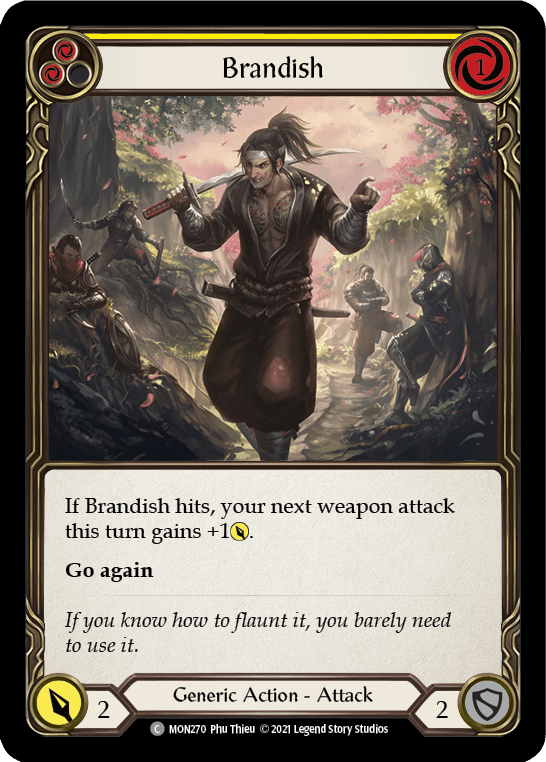Flesh And Blood Flesh And Blood Single Brandish (Yellow) [MON270-RF] 1st Edition Rainbow Foil