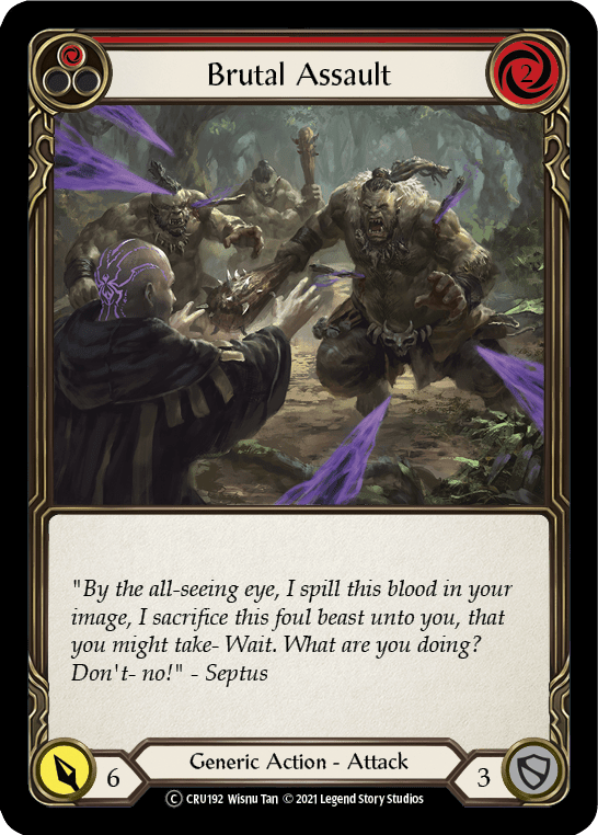 Flesh And Blood Flesh And Blood Single Brutal Assault (Red) [U-CRU192-RF] Unlimited Rainbow Foil