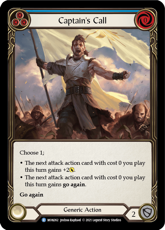 Flesh And Blood Flesh And Blood Single Captain's Call (Blue) [MON262] 1st Edition Normal