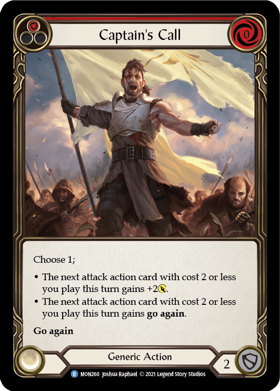Flesh And Blood Flesh And Blood Single Captain's Call (Red) [MON260] 1st Edition Normal