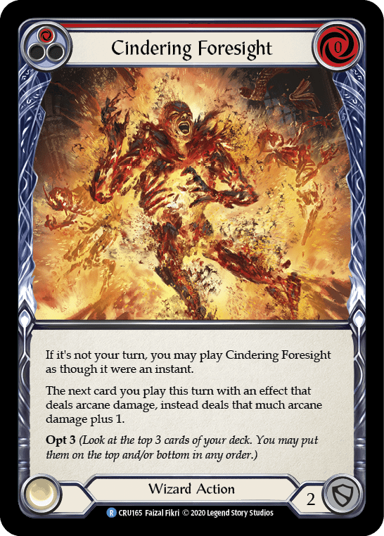 Flesh And Blood Flesh And Blood Single Cindering Foresight (Red) [CRU165] 1st Edition Rainbow Foil