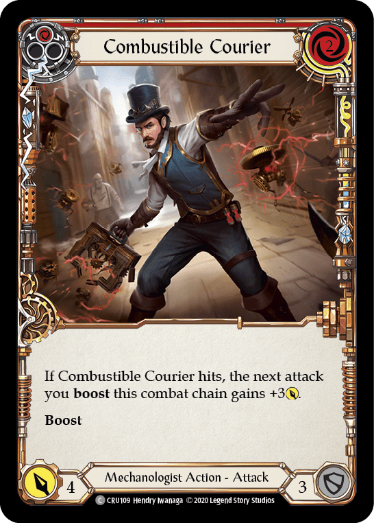 Flesh And Blood Flesh And Blood Single Combustible Courier (Red) [CRU109] 1st Edition Rainbow Foil