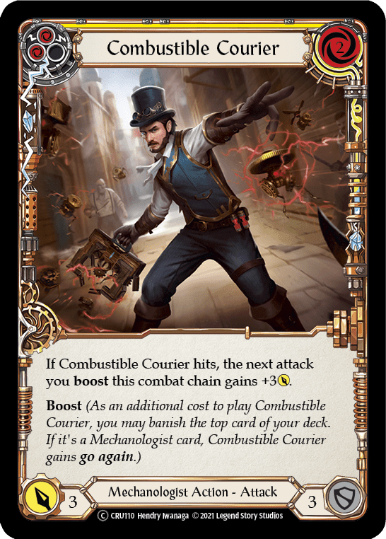 Flesh And Blood Flesh And Blood Single Combustible Courier (Yellow) [U-CRU110-RF] Unlimited Rainbow Foil