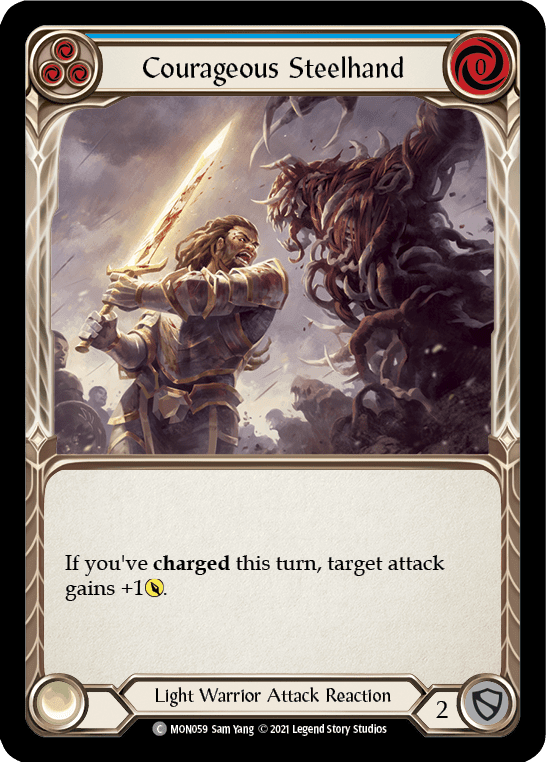 Flesh And Blood Flesh And Blood Single Courageous Steelhand (Blue) [MON059] 1st Edition Normal