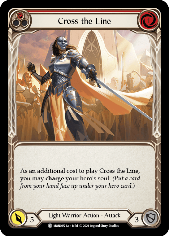 Flesh And Blood Flesh And Blood Single Cross the Line (Red) [MON045-RF] 1st Edition Rainbow Foil