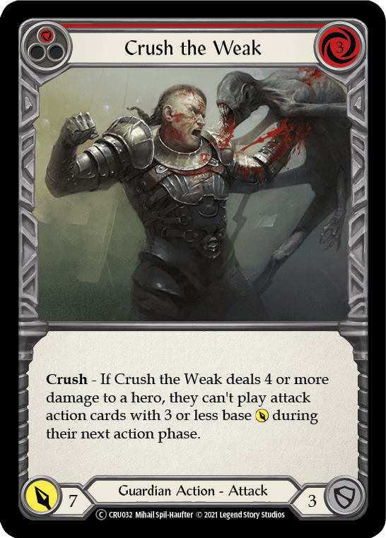 Flesh And Blood Flesh And Blood Single Crush the Weak (Red) [U-CRU032-RF] Unlimited Rainbow Foil