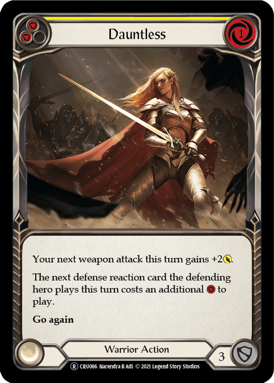 Flesh And Blood Flesh And Blood Single Dauntless (Yellow) [U-CRU086] Unlimited Normal