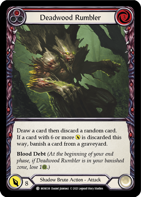 Flesh And Blood Flesh And Blood Single Deadwood Rumbler (Red) [MON138] 1st Edition Normal