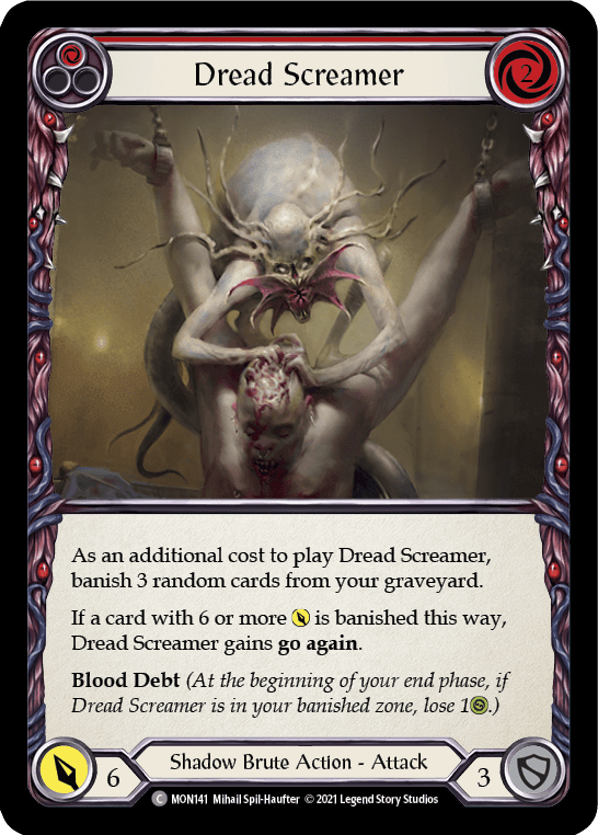 Flesh And Blood Flesh And Blood Single Dread Screamer (Red) [MON141] 1st Edition Normal
