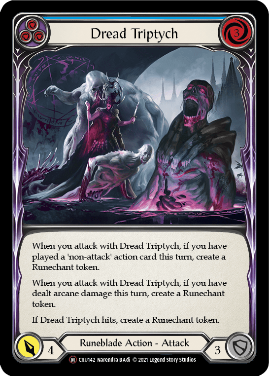 Flesh And Blood Flesh And Blood Single Dread Triptych [U-CRU142-RF] Unlimited Rainbow Foil