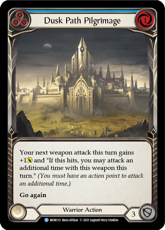Flesh And Blood Flesh And Blood Single Dusk Path Pilgrimage (Blue) [MON112-RF] 1st Edition Rainbow Foil