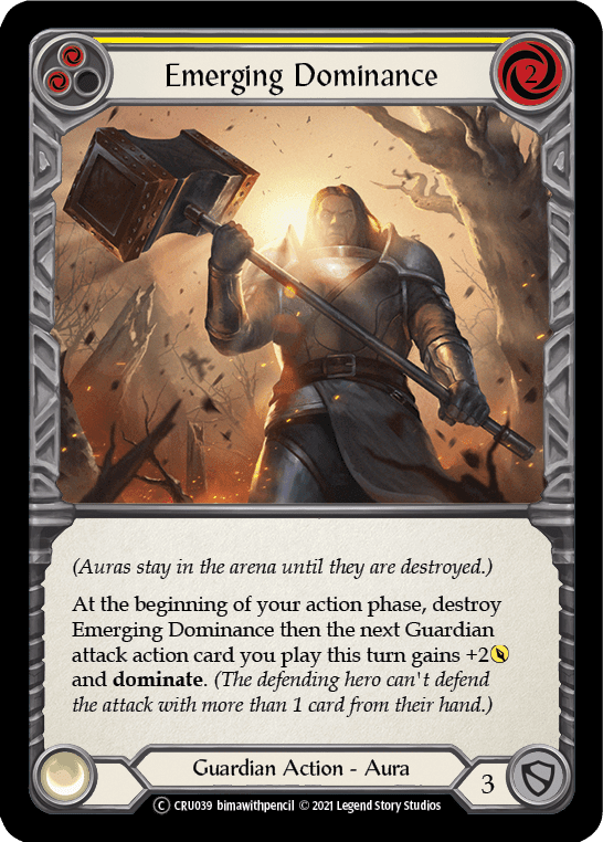 Flesh And Blood Flesh And Blood Single Emerging Dominance (Yellow) [U-CRU039-RF] Unlimited Rainbow Foil