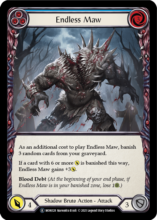 Flesh And Blood Flesh And Blood Single Endless Maw (Blue) [U-MON128-RF] Unlimited Rainbow Foil