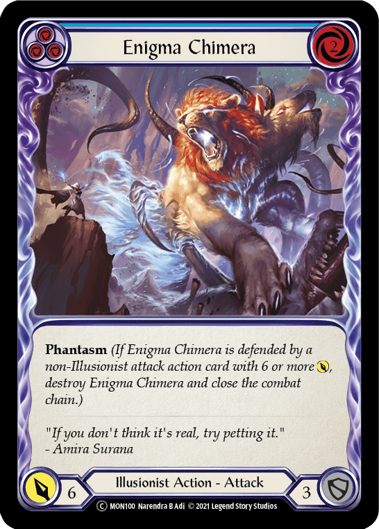 Flesh And Blood Flesh And Blood Single Enigma Chimera (Blue) [U-MON100] Unlimited Normal
