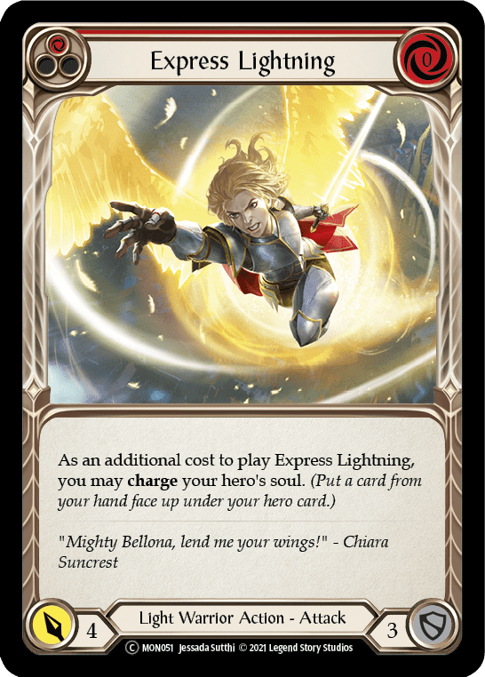 Flesh And Blood Flesh And Blood Single Express Lightning (Red) [U-MON051-RF] Unlimited Rainbow Foil