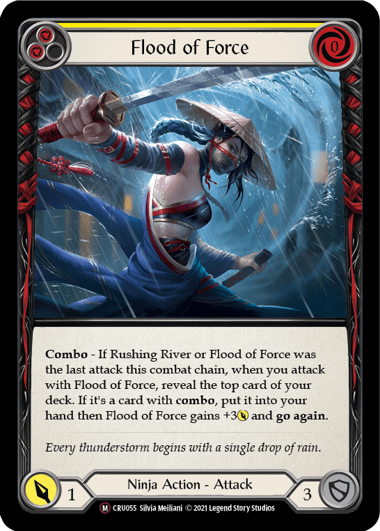 Flesh And Blood Flesh And Blood Single Flood of Force [U-CRU055-RF] Unlimited Rainbow Foil