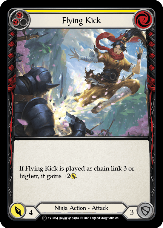 Flesh And Blood Flesh And Blood Single Flying Kick (Yellow) [U-CRU064-RF] Unlimited Rainbow Foil
