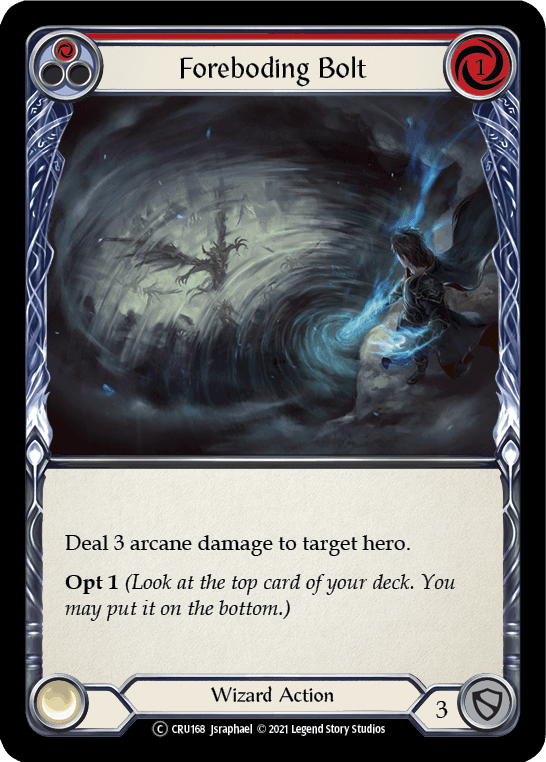 Flesh And Blood Flesh And Blood Single Foreboding Bolt (Red) [U-CRU168] Unlimited Normal