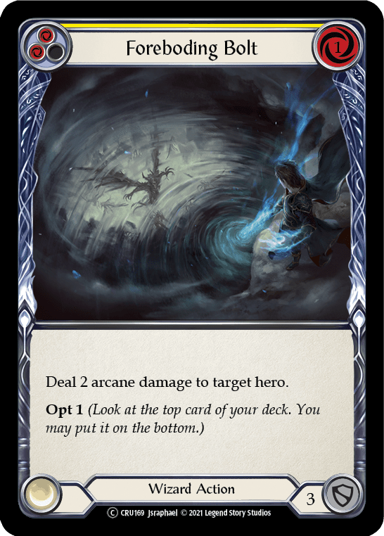 Flesh And Blood Flesh And Blood Single Foreboding Bolt (Yellow) [U-CRU169] Unlimited Normal