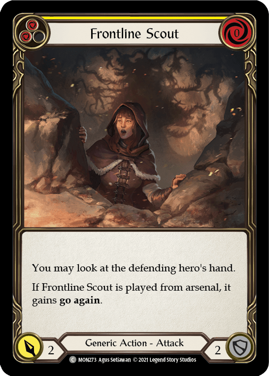 Flesh And Blood Flesh And Blood Single Frontline Scout (Yellow) [MON273-RF] 1st Edition Rainbow Foil
