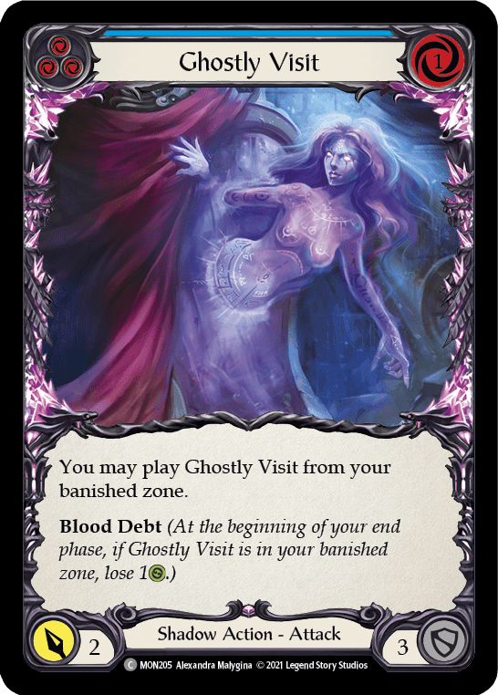 Flesh And Blood Flesh And Blood Single Ghostly Visit (Blue) [MON205-RF] 1st Edition Rainbow Foil