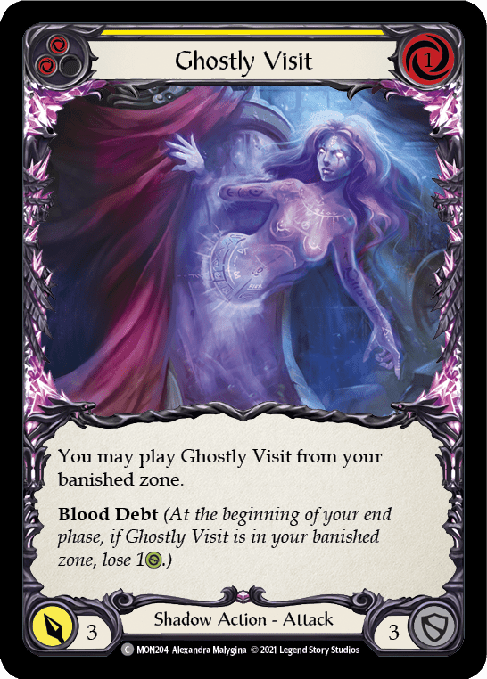 Flesh And Blood Flesh And Blood Single Ghostly Visit (Yellow) [MON204-RF] 1st Edition Rainbow Foil