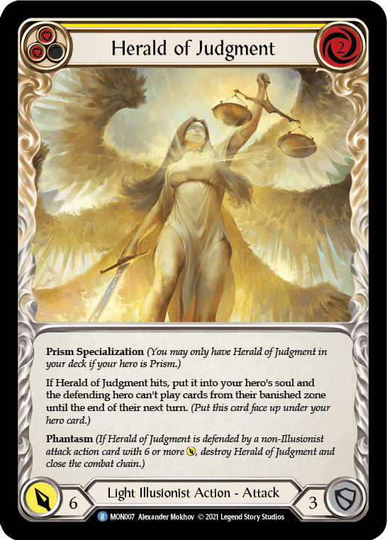 Flesh And Blood Flesh And Blood Single Herald of Judgment [MON007-RF] 1st Edition Rainbow Foil