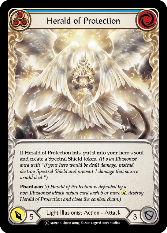 Flesh And Blood Flesh And Blood Single Herald of Protection (Blue) [U-MON016] Unlimited Normal