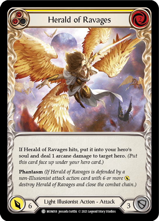 Flesh And Blood Flesh And Blood Single Herald of Ravages (Yellow) [MON018] 1st Edition Normal