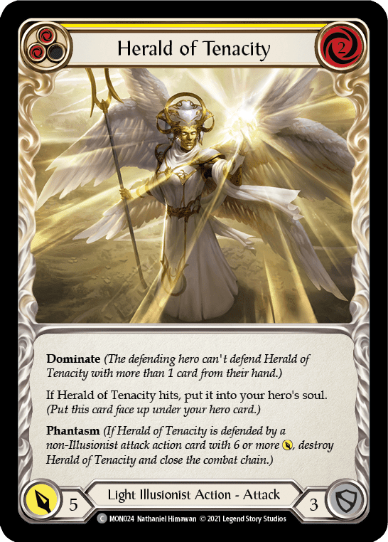 Flesh And Blood Flesh And Blood Single Herald of Tenacity (Yellow) [MON024] 1st Edition Normal