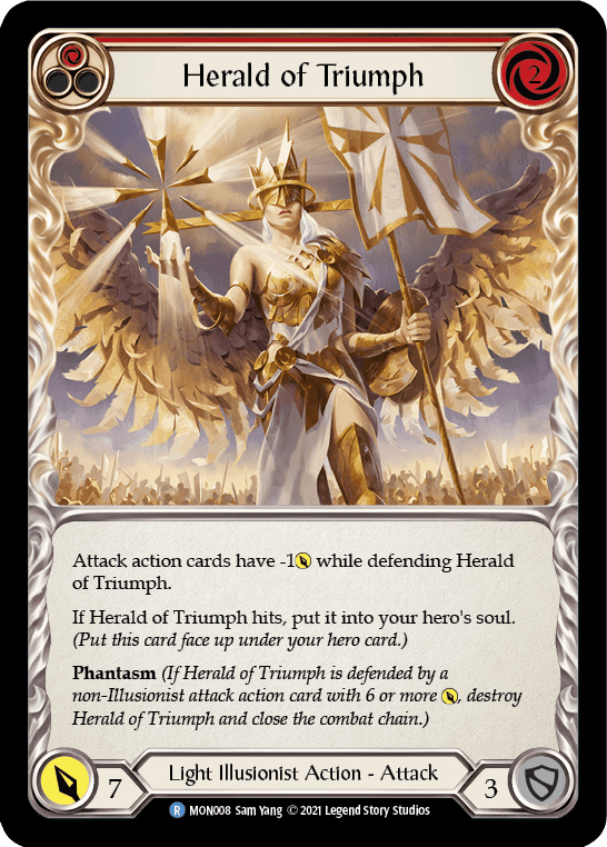 Flesh And Blood Flesh And Blood Single Herald of Triumph (Red) [MON008-RF] 1st Edition Rainbow Foil