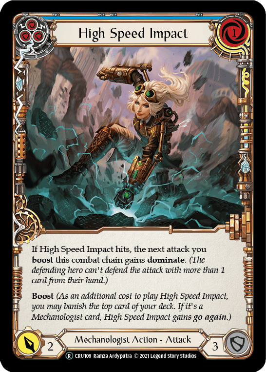 Flesh And Blood Flesh And Blood Single High Speed Impact (Blue) [U-CRU108] Unlimited Normal