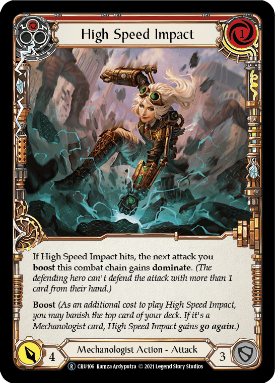 Flesh And Blood Flesh And Blood Single High Speed Impact (Red) [U-CRU106-RF] Unlimited Rainbow Foil