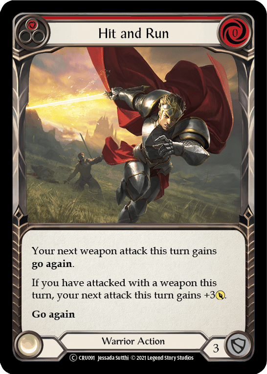 Flesh And Blood Flesh And Blood Single Hit and Run (Red) [U-CRU091-RF] Unlimited Rainbow Foil