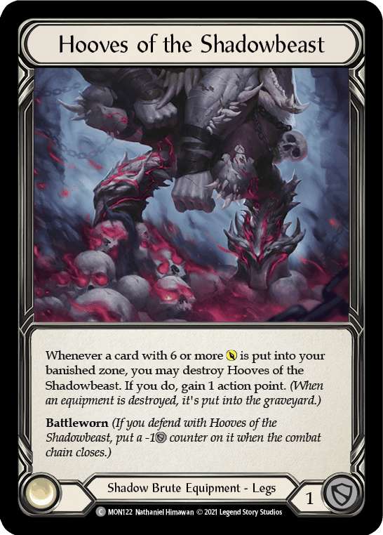 Flesh And Blood Flesh And Blood Single Hooves of the Shadowbeast [MON122-CF] 1st Edition Cold Foil