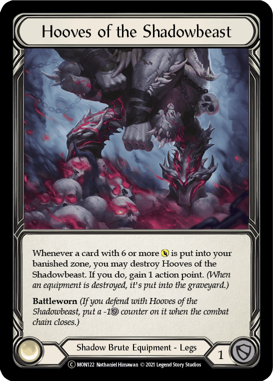 Flesh And Blood Flesh And Blood Single Hooves of the Shadowbeast [U-MON122-RF] Unlimited Rainbow Foil