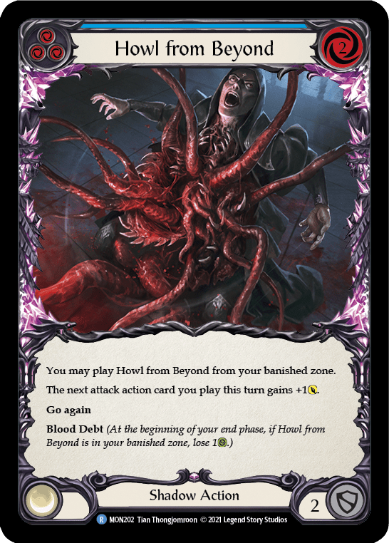 Flesh And Blood Flesh And Blood Single Howl from Beyond (Blue) [MON202-RF] 1st Edition Rainbow Foil