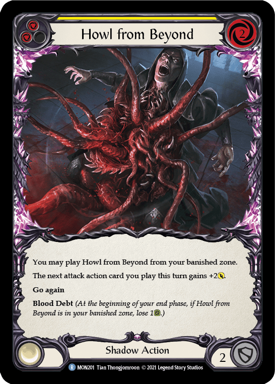 Flesh And Blood Flesh And Blood Single Howl from Beyond (Yellow) [MON201-RF] 1st Edition Rainbow Foil