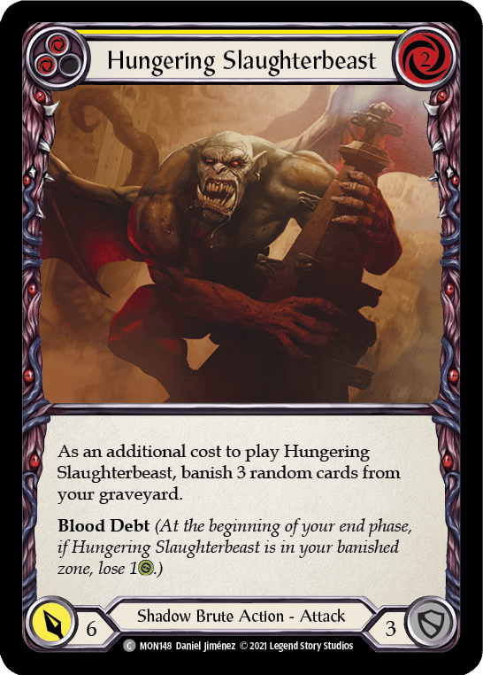 Flesh And Blood Flesh And Blood Single Hungering Slaughterbeast (Yellow) [MON148] 1st Edition Normal