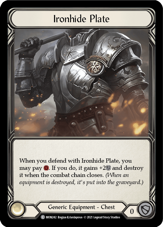 Flesh And Blood Flesh And Blood Single Ironhide Plate [MON242] 1st Edition Normal